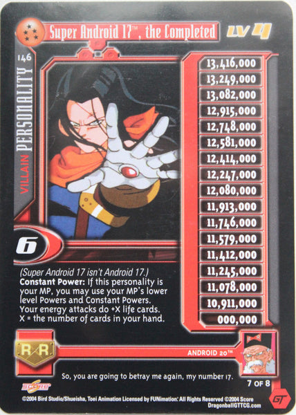 DBGT CCG | 146 Super Android 17 the Completed Lv4 Personality