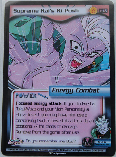 DBZ CCG | 148 Supreme Kai's Ki Push – DBZ Exchange