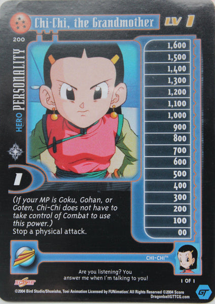 DBGT CCG | 200 Chi-Chi the Grandmother Lv1 – DBZ Exchange