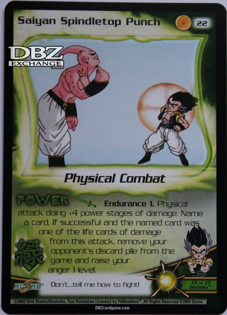 22 Saiyan Spindletop Punch
