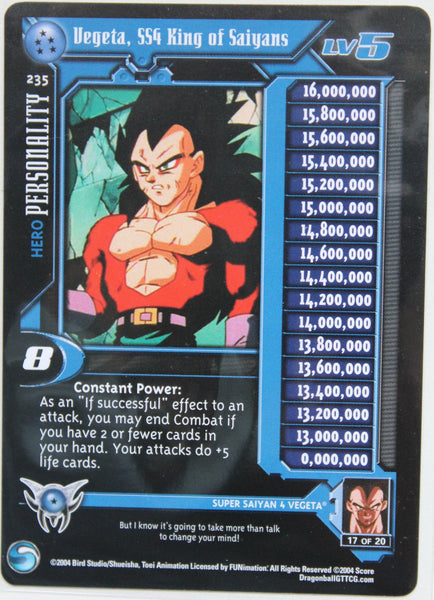 DBZ CCG | 235 Vegeta SS4 King of Saiyans Lv5 Personality – DBZ