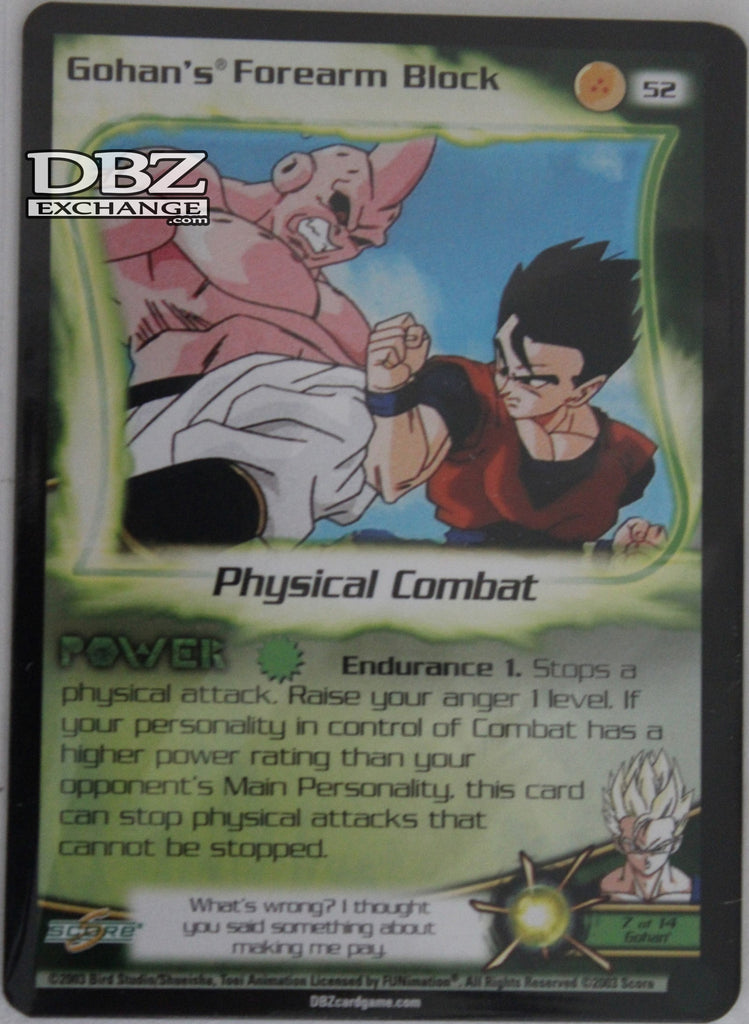 52 Gohan's Forearm Block