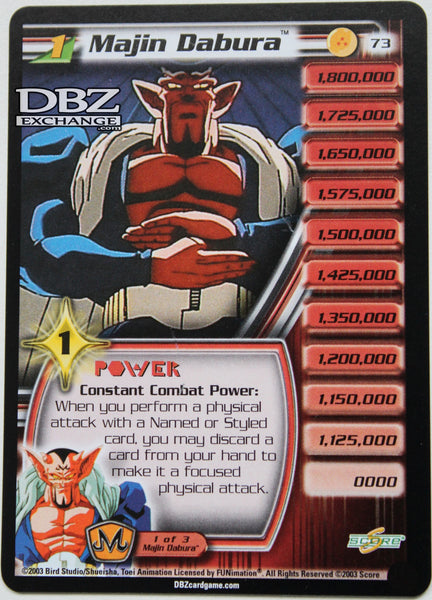 DBZ CCG | 73 Majin Dabura Lv1 Personality – DBZ Exchange