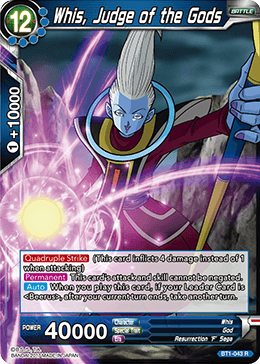 Dragon Ball Super TCG | BT1-043 Whis Judge of the Gods – DBZ