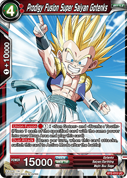 BT2-015 Prodigy Fusion Super Saiyan Gotenks