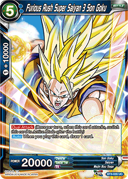 BT3-035 Furious Rush Super Saiyan 3 Son Goku