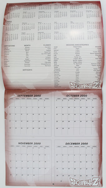 2001 Calendar – DBZ Exchange