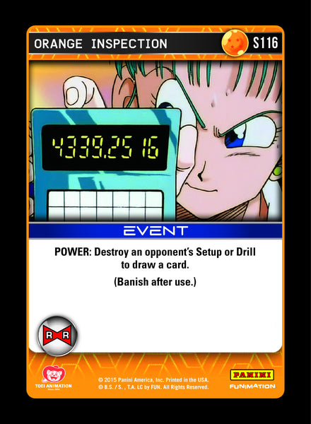 DBZ CCG | S116 Orange Inspection – DBZ Exchange