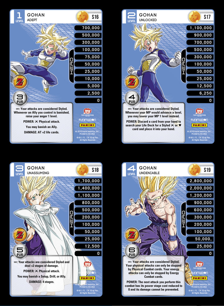 Gohan Lv1-4 Base Prizm - Awakening MP Set