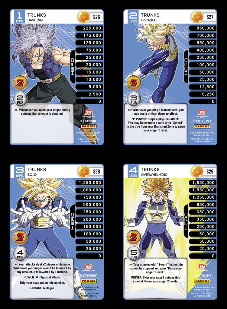 Trunks Lv1-4 Base Prizm - Awakening MP Set