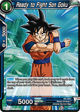 Dragon Ball Super TCG | TB1-027 Ready to Fight Son Goku DBZ Exchange Dragon Ball Super TCG | TB1-027 Ready to Fight Son Goku DBZ Exchange