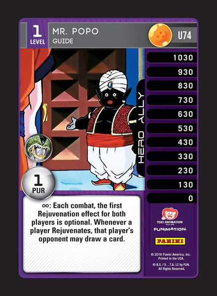 DBZ CCG | U74 Mr. Popo Guide Lv1 Personality – DBZ Exchange