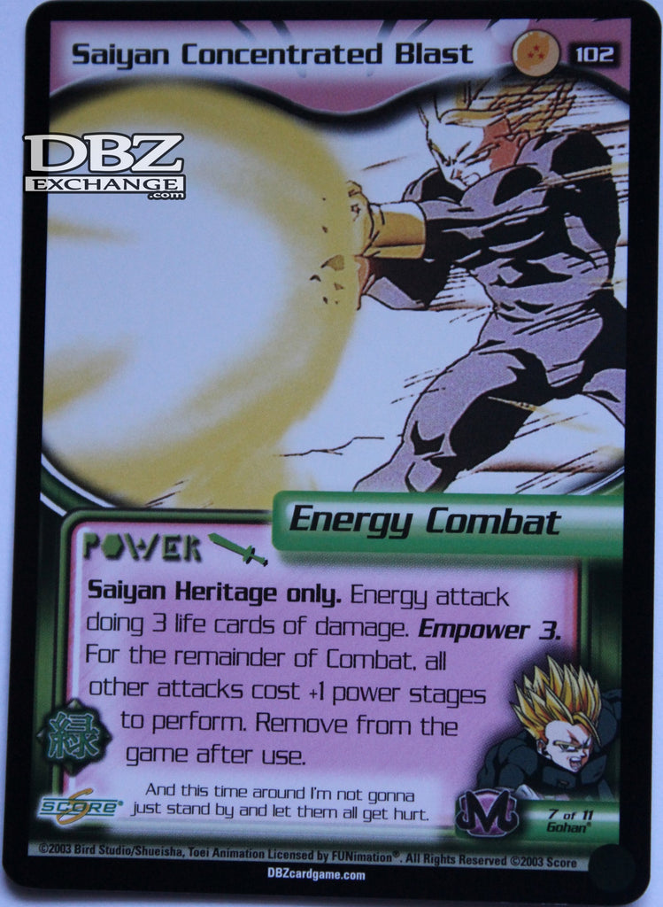 102 Saiyan Concentrated Blast