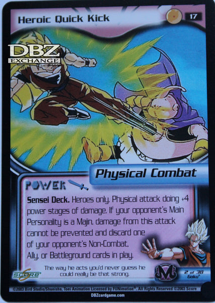 Retro Score DBZ CCG | 17 Heroic Quick Kick – DBZ Exchange