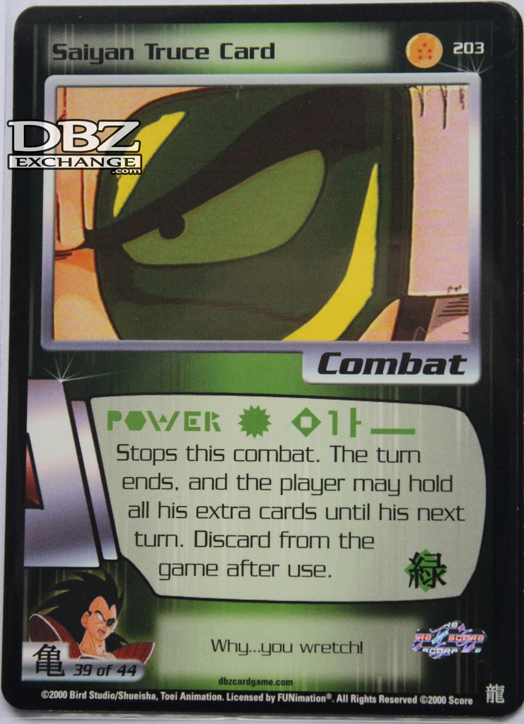 203 Saiyan Truce Card