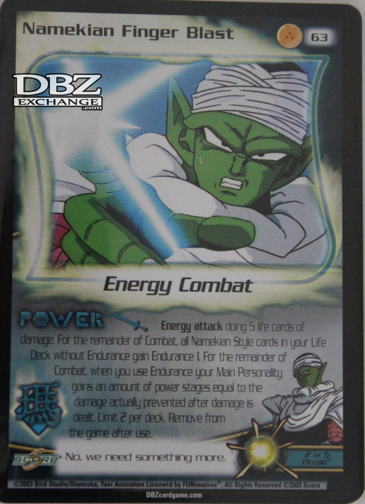 63 Namekian Finger Blast