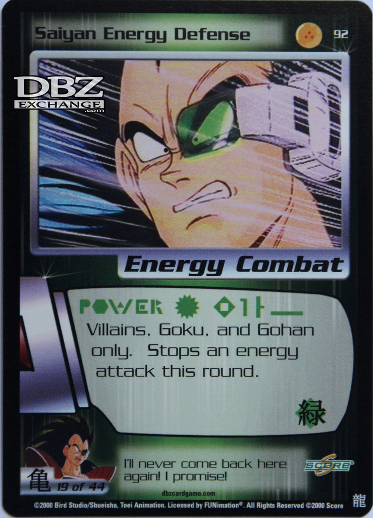 92 Saiyan Energy Defense