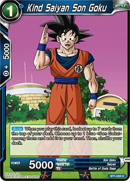 BT1-033 Kind Saiyan Son Goku