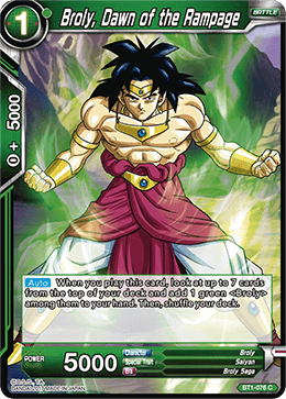 BT1-076 Broly Dawn of the Rampage