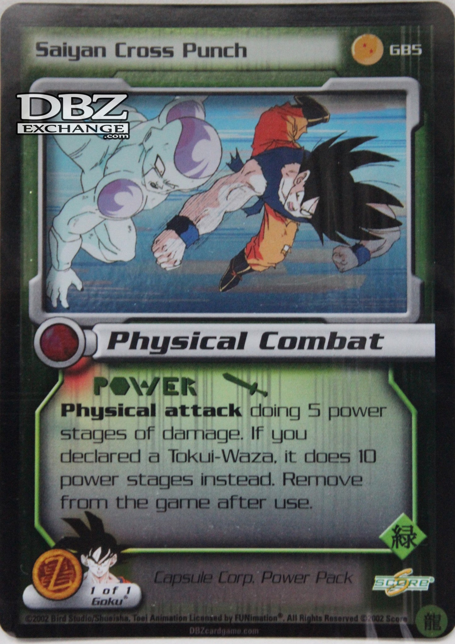 Carte Dragon Ball Z Carddass Grand Combat 609 Power Level