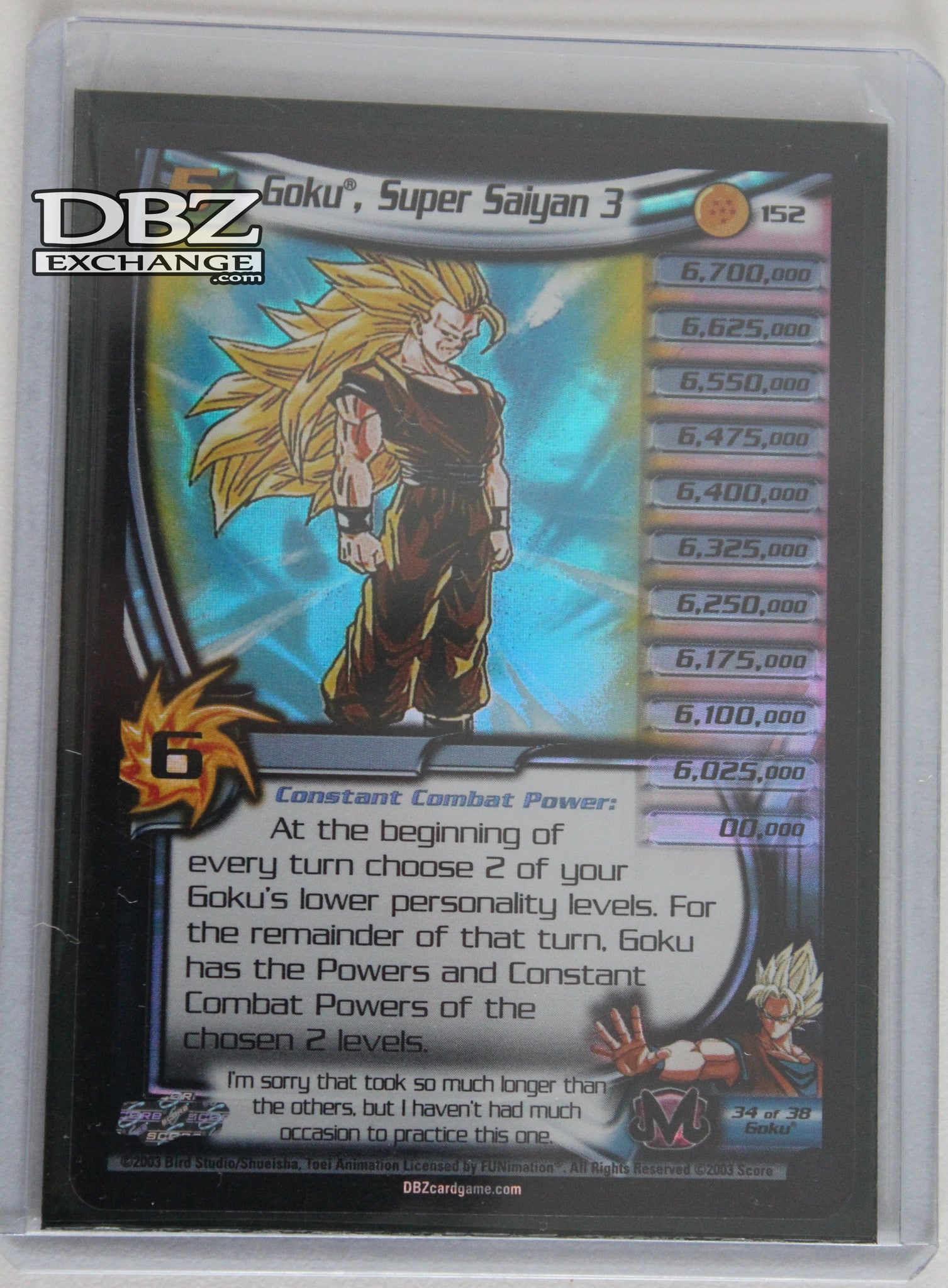 G CCG まとめ DBZ CCG | Sealed 152 Goku Super Saiyan 3 Lv5 – DBZ Exchange