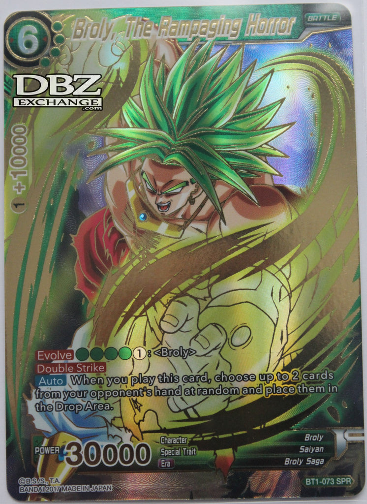 Dragon Ball Super TCG | SPR - Alternate BT1-073 Broly The Rampaging Horror DBZ Exchange Dragon Ball Super TCG | SPR - Alternate BT1-073 Broly The Rampaging Horror DBZ Exchange