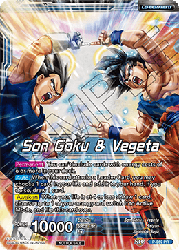 Sealed P-069 Son Goku & Vegeta - Miracle Strike Gogeta