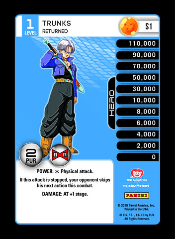 S1 Trunks Returned Lv1 Rainbow Prizm