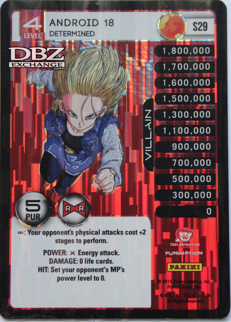 S29 Android 18 Determined Lv4 Foil