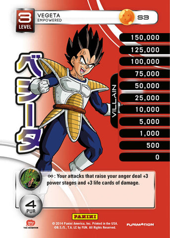 S3 Vegeta Empowered Lv3 Rainbow Prizm