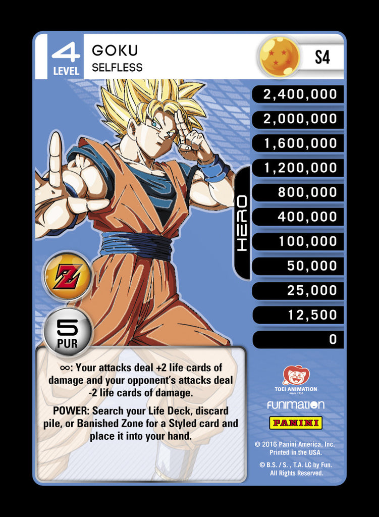 S4 Goku Selfless Lv4 Rainbow Prizm