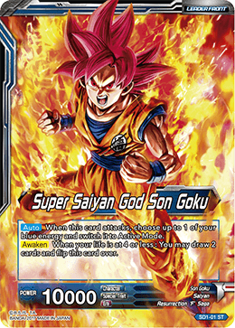 SD1-01 Super Saiyan Son Goku - SSGSS Son Goku The Soul Striker