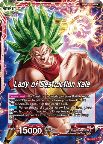 Dragon Ball Super TCG | TB1-002 Kale - Lady of Destruction Kale DBZ Exchange Dragon Ball Super TCG | TB1-002 Kale - Lady of Destruction Kale DBZ Exchange