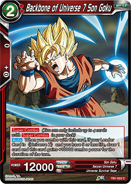 TB1-003 Backbone of Universe 7 Son Goku