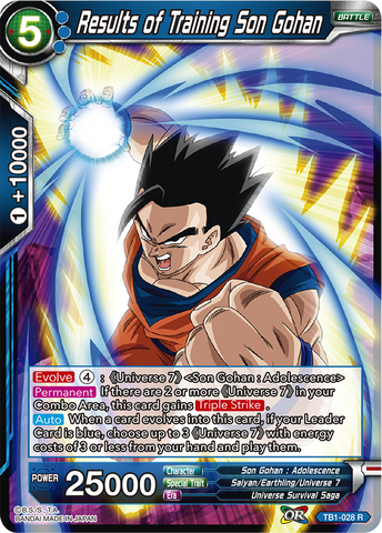 TB1-028 Results of Training Son Gohan