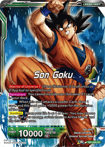 Dragon Ball Super TCG | TB1-050 Son Goku - Sharpened Power Son Dragon Ball Super TCG | TB1-050 Son Goku - Sharpened Power Son