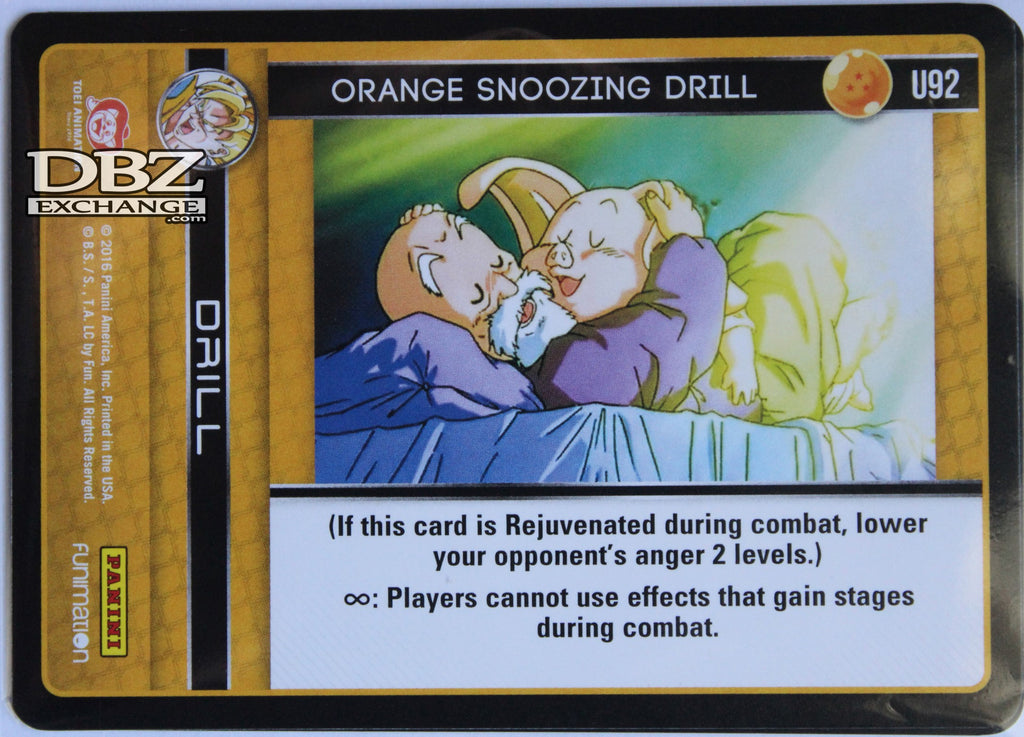 U92 Orange Snoozing Drill