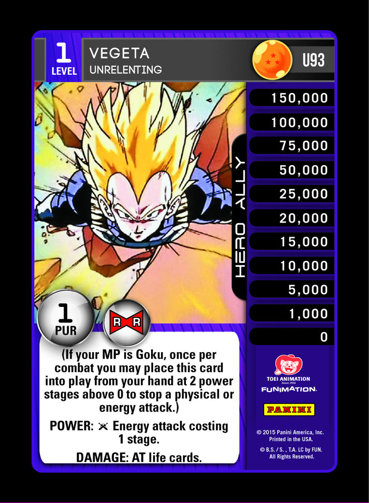 U93 Vegeta Unrelenting Lv1